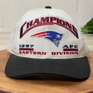 Vtg New England Patriots Logo7 1997 Eastern Division Champions SnapBack Hat